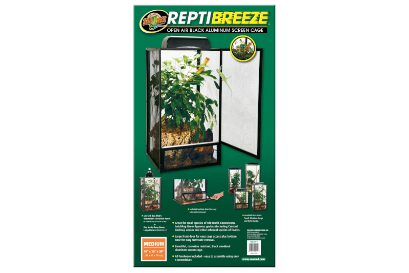 Zoomed ReptiBreeze Alum Screen Cage 40x40x76cm 1 Zoomed ReptiBreeze Alum Screen Cage 40x40x76cm